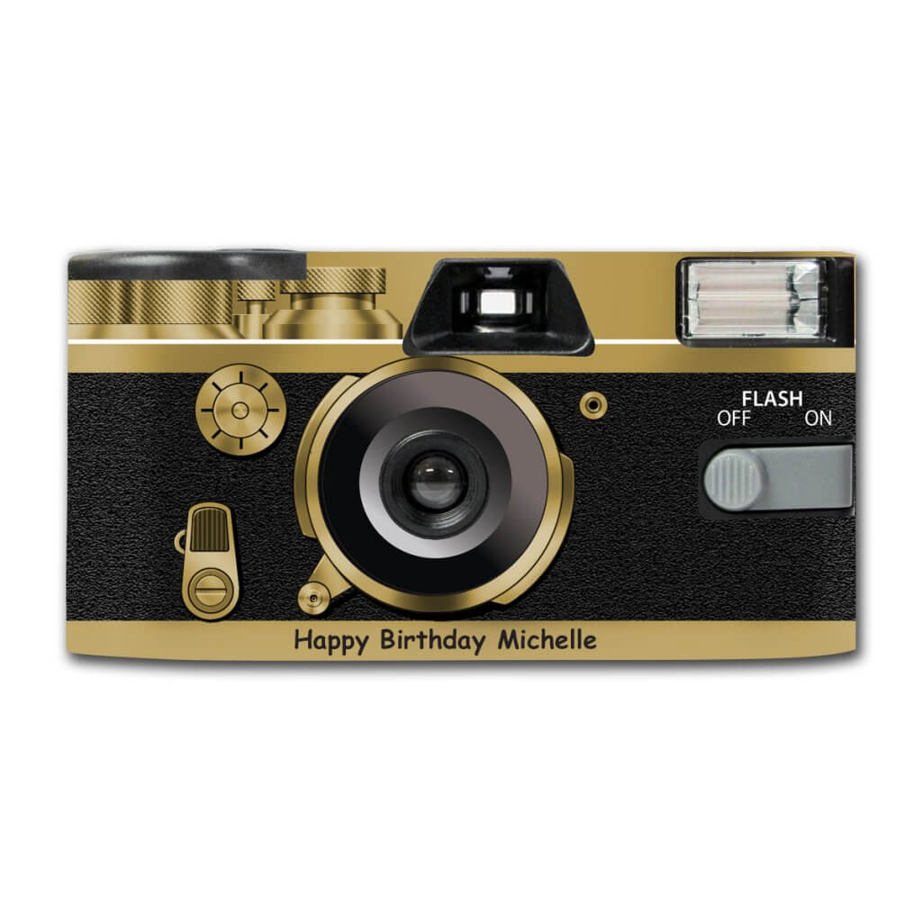 Retro Vintage Black Gold Party - Disposable Camera Company